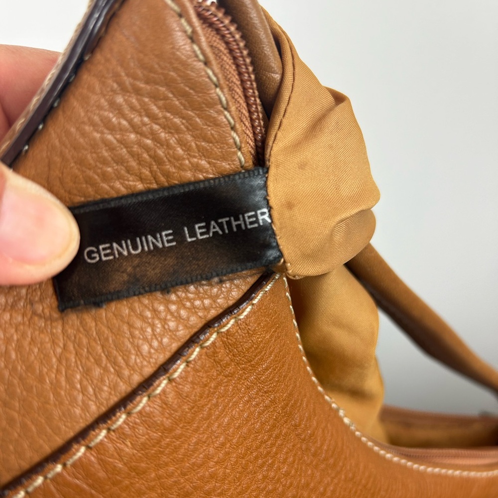 Giani Bernini Brown Leather Shoulder Bag - Picture 9 of 13